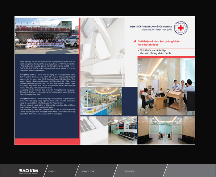 PHÒNG KHÁM ĐA KHOA SÀI GÒN - Thiết kế và in ấn brochure Phòng Khám Đa Khoa Sài Gòn