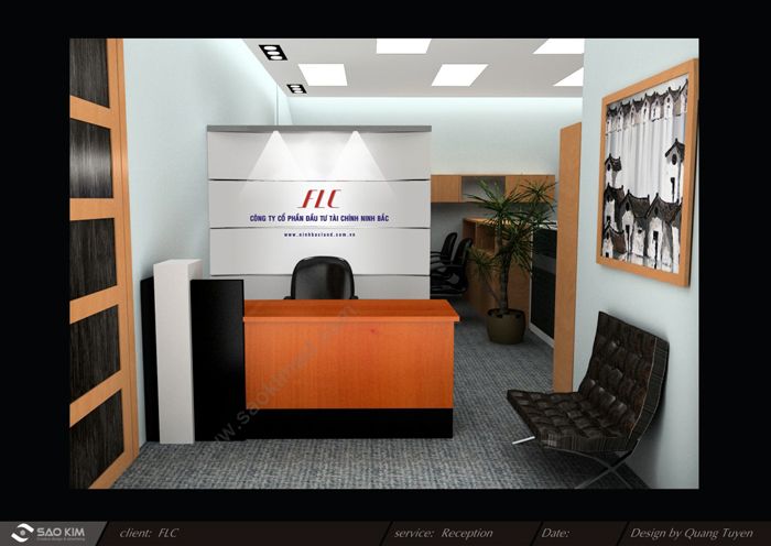 FLC - Thiết kế Backdrop và quầy lễ tân FLC