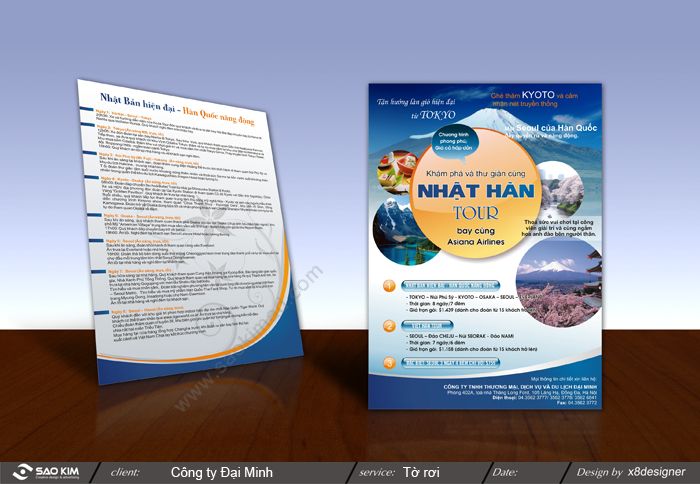 Dai Minh Travel - Dự án thiết kế ấn phẩm truyền thông cho Du lịch Đại Minh