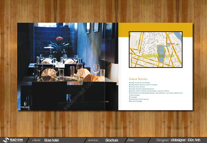 Boss Hotel - Dự án thiết kế brochure cho khách sạn