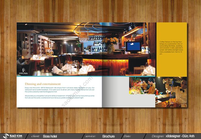 Boss Hotel - Dự án thiết kế brochure cho khách sạn