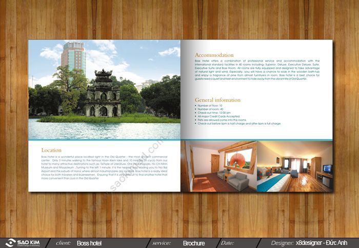 Boss Hotel - Dự án thiết kế brochure cho khách sạn