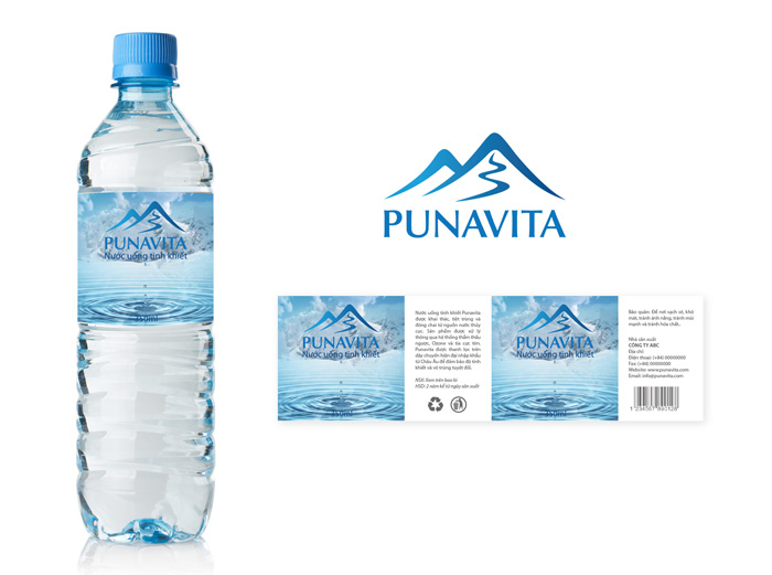 PUNAVITA - Thiết kế thương hiệu nước tinh khiết Punavita
