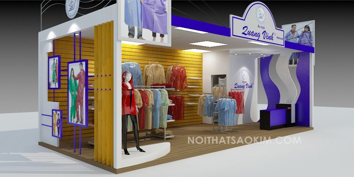 ÁO MƯA QUANG VINH - Thiết kế gian hàng áo mưa Quang Vinh