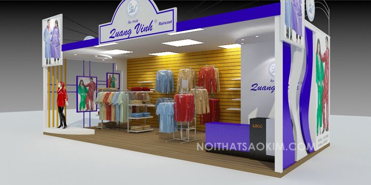 ÁO MƯA QUANG VINH - Thiết kế gian hàng áo mưa Quang Vinh