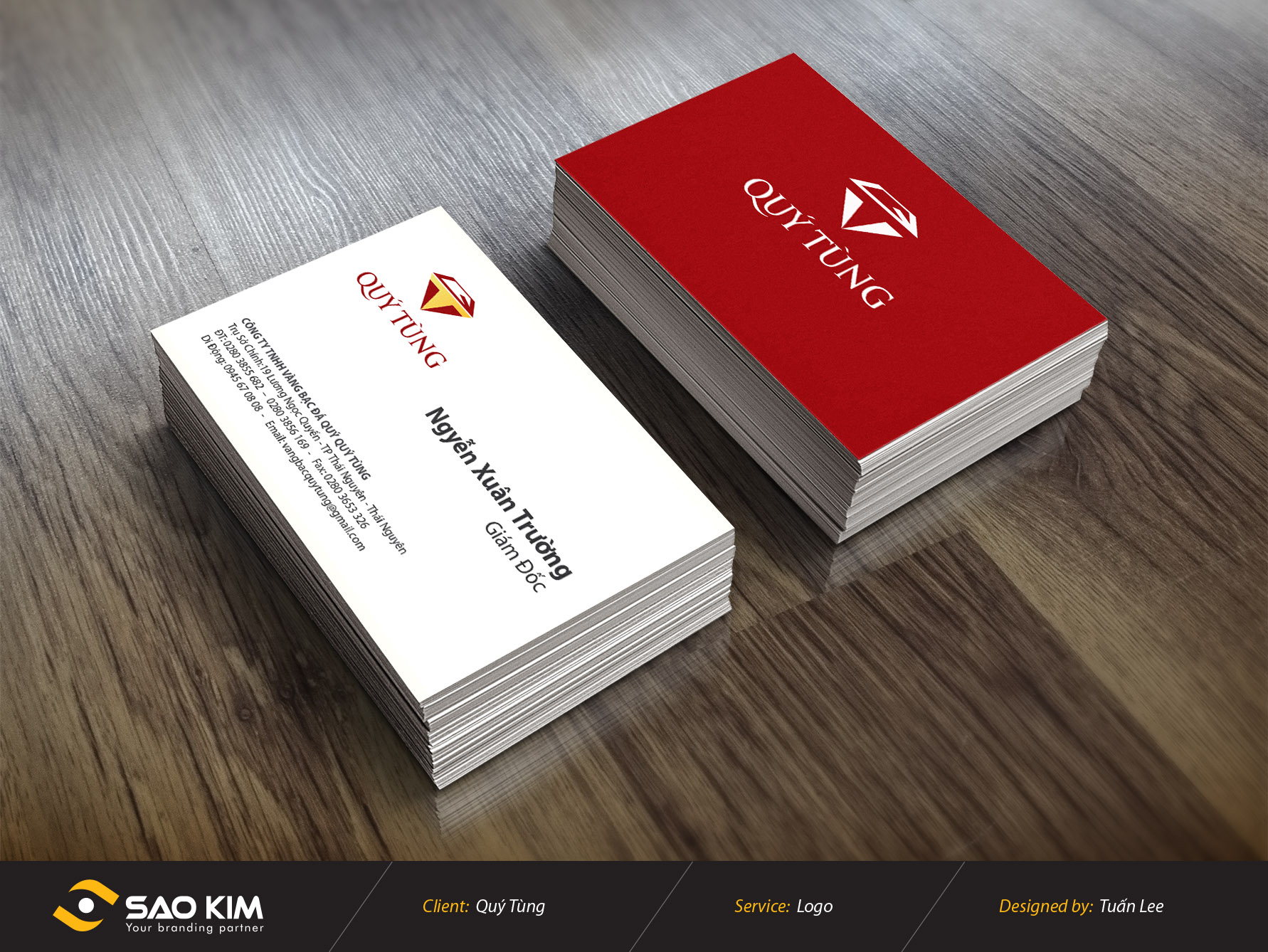 Quý Tùng - Thiết kế logo & Nhận diện thương hiệu Vàng Bạc Quý Tùng