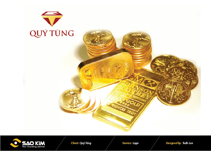Quý Tùng - Thiết kế logo & Nhận diện thương hiệu Vàng Bạc Quý Tùng