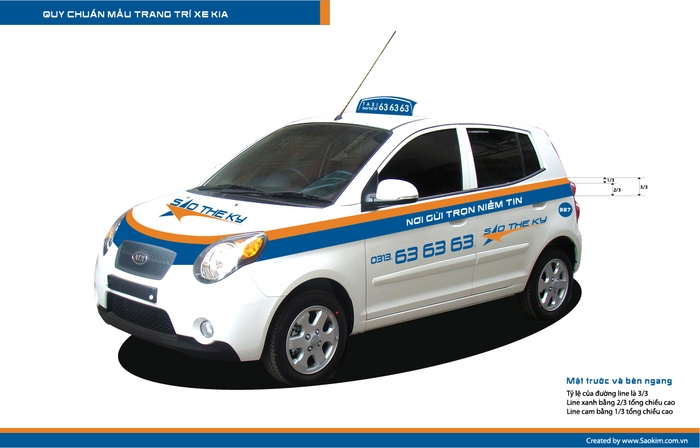SAO THẾ KỶ - Thiết kế thương hiệu taxi Sao Thế Kỷ