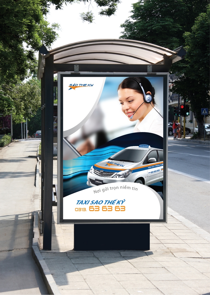 SAO THẾ KỶ - Thiết kế thương hiệu taxi Sao Thế Kỷ