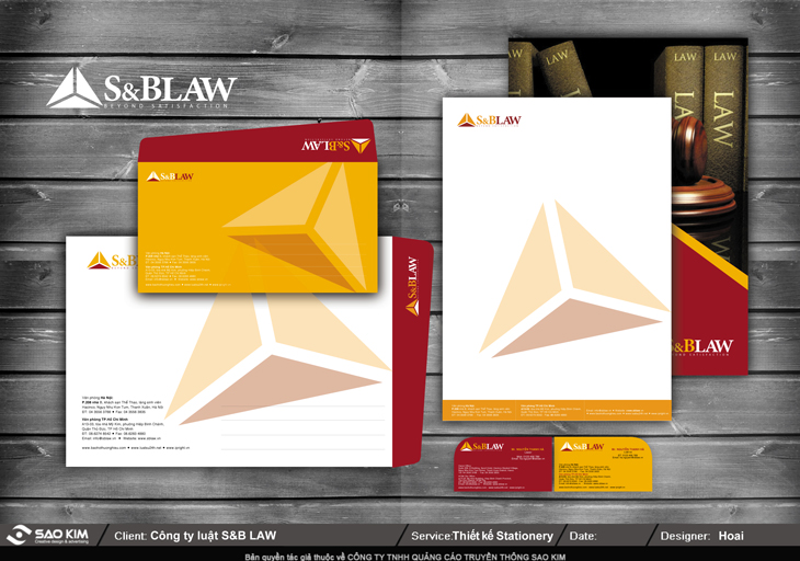 S&B LAW - Thiết kế nhận diện thương hiệu công ty luật