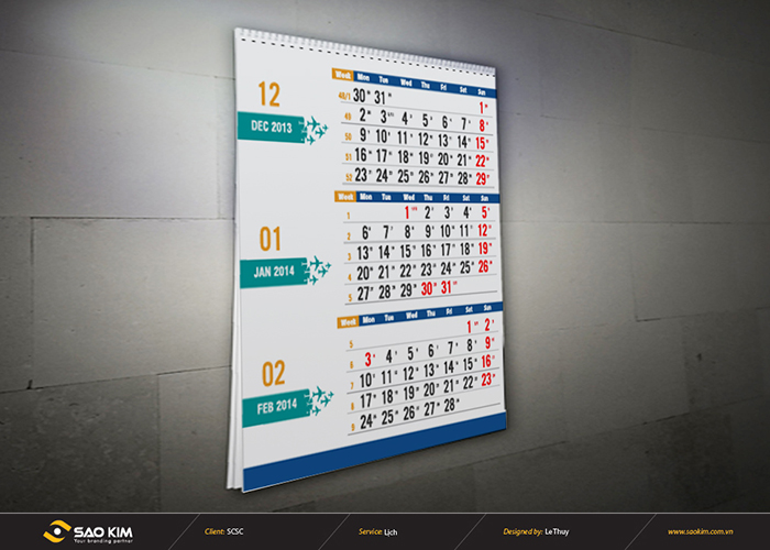 SCSC - Thiết kế lịch tết 204 SCSC