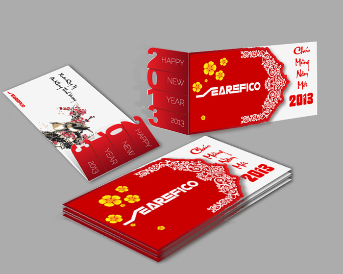 SEAREFICO - Thiết kế bộ thiệp mừng năm mới cho SEAREFICO
