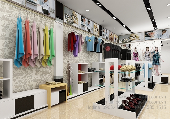 SHOP THỜI TRANG 80 CẦU GIẤY - Thiết kế không gian shop thời trang 80 Cầu Giấy