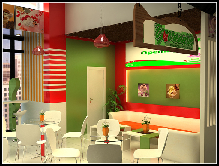 KEM YOCREAMIE - Thiết kế chuỗi cửa hàng quán kem Frozen Yogurt YOCREAMIE