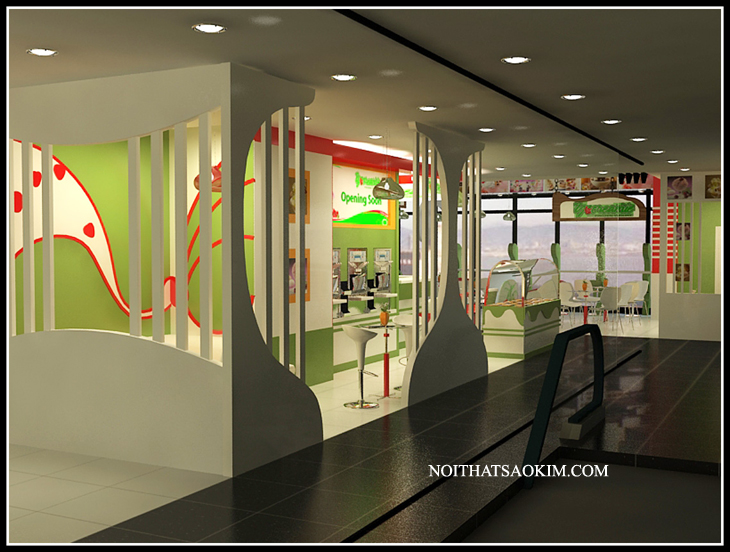 KEM YOCREAMIE - Thiết kế chuỗi cửa hàng quán kem Frozen Yogurt YOCREAMIE