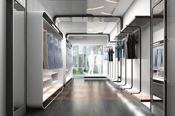 SHOWROOM THỜI TRANG HÀNG HIỆU - Thiết kế và thi công showroom Thời trang Hàng hiệu