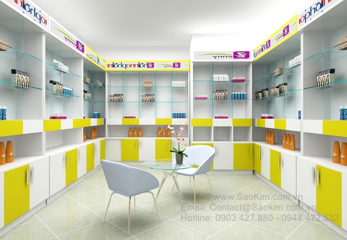SIÊU THỊ MINI - Thiết kế thi công nội thất mô hình siêu thị hoá mỹ phẩm Mini