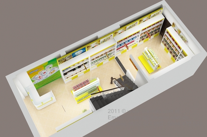 SIÊU THỊ MINI - Thiết kế thi công nội thất mô hình siêu thị hoá mỹ phẩm Mini