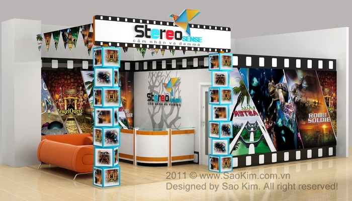 STEREO SENSE - Thiết kế logo và mô hình rạp chiều phim cho Stereo Sense