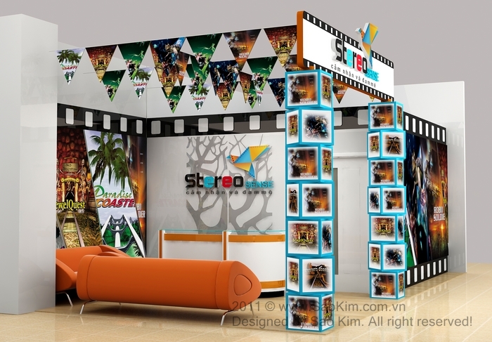 STEREO SENSE - Thiết kế logo và mô hình rạp chiều phim cho Stereo Sense