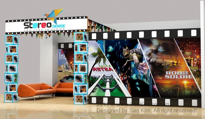 STEREO SENSE - Thiết kế logo và mô hình rạp chiều phim cho Stereo Sense