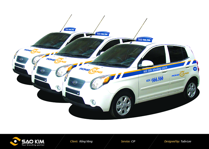 Taxi Rồng Vàng - Thiết kế logo nhận diện thương hiệu Taxi Rồng Vàng