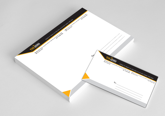 THẾ VINH CONSTUCTION - Thiết kế nhận diện thương hiệu Công ty Tư vấn Đầu Tư & Xây dựng Thế Vinh