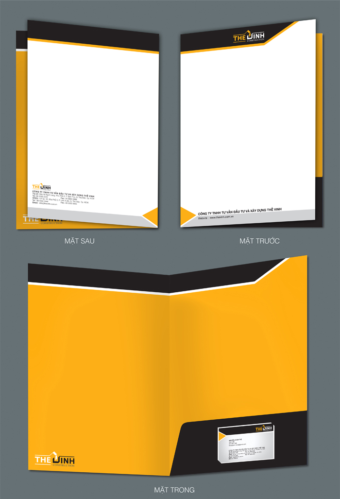 THẾ VINH CONSTUCTION - Thiết kế nhận diện thương hiệu Công ty Tư vấn Đầu Tư & Xây dựng Thế Vinh