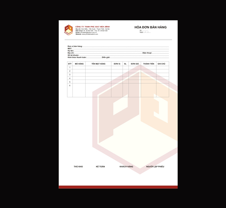 Phú Đạt Hoà Bình - Thiết kế nhận diện thương hiệu cho công ty nội thất