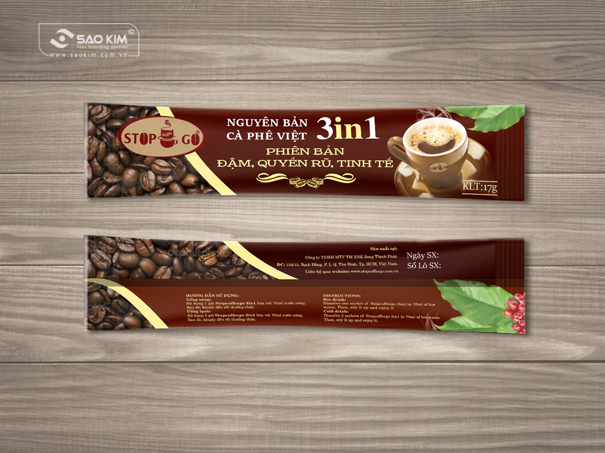 STOP COFFEE GO - Thiết kế bao bì sản phẩm cà phê cao cấp STOP COFFEE GO