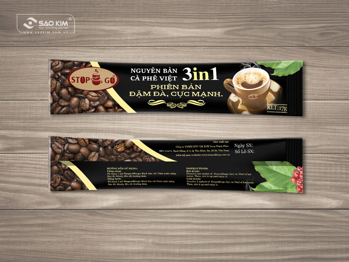 STOP COFFEE GO - Thiết kế bao bì sản phẩm cà phê cao cấp STOP COFFEE GO