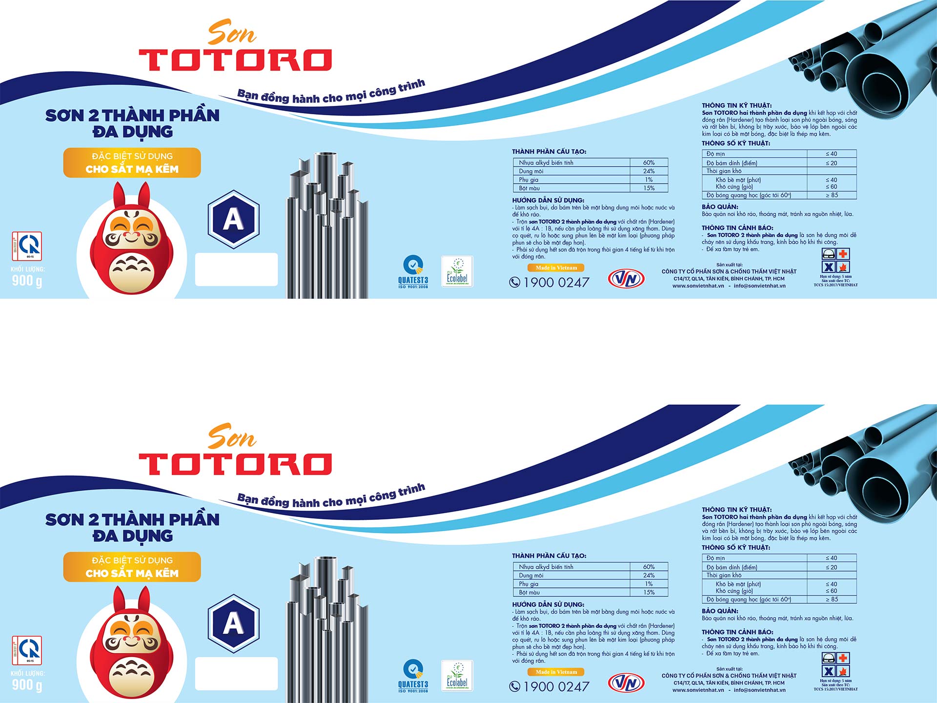 TOTORO - Thiết kế logo, bộ nhận diện thương hiệu & bao bì sản phẩm cho Công ty sơn Việt Nhật