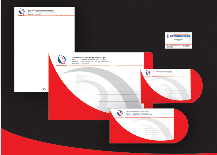 QUẬN 3 - Thiết kế thương hiệu cho Công ty CP Thương mại dịch vụ Quận 3