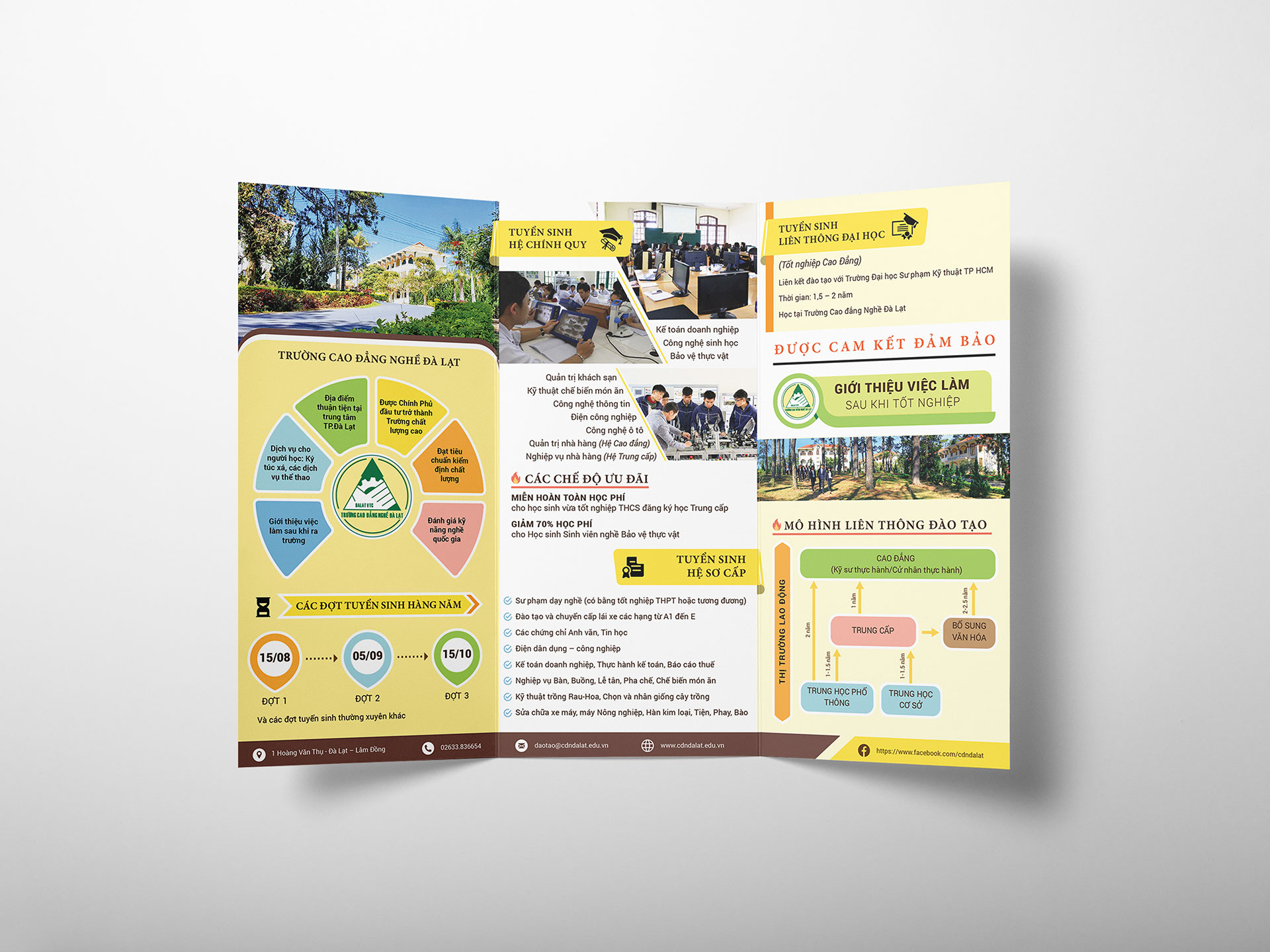 CAO ĐẲNG NGHỀ ĐÀ LẠT - Thiết kế tờ rơi cao đẳng nghề Đà Lạt