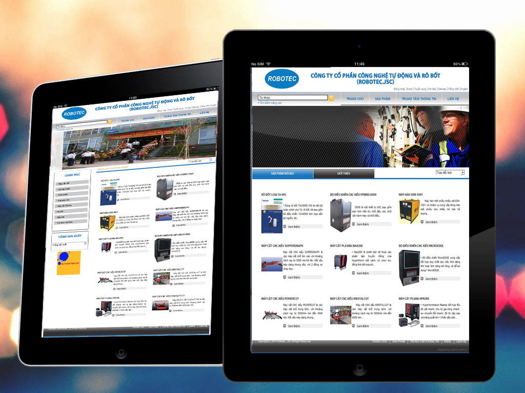 ROBOTEC - Thiết kế website cho công ty công nghệ ROBOTEC