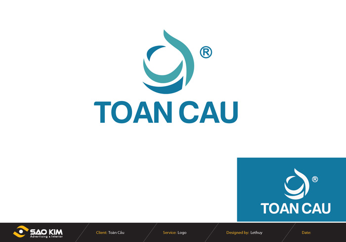 Toàn Cầu - Thiết kế logo công ty xây dựng thể thao Toàn Cầu