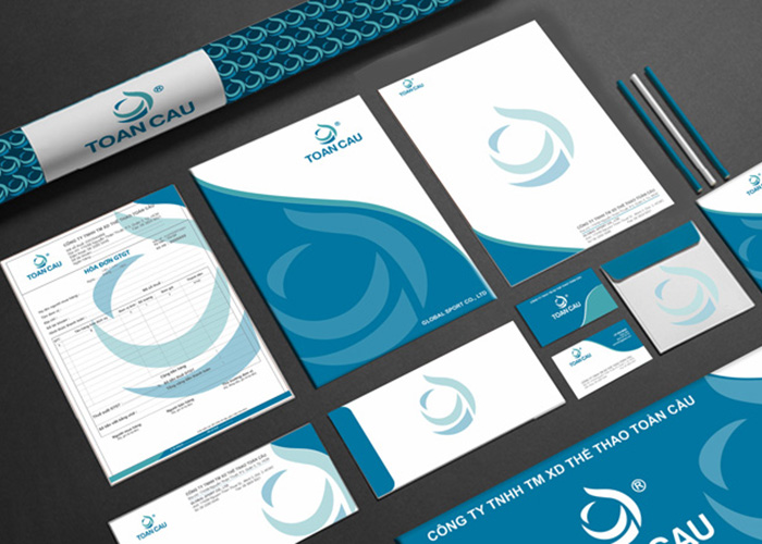 Toàn Cầu - Thiết kế logo công ty xây dựng thể thao Toàn Cầu