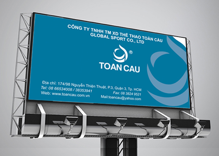 Toàn Cầu - Thiết kế logo công ty xây dựng thể thao Toàn Cầu