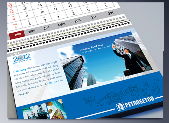 PETROSETCO - Thiết kế lịch tết petrosetco 2012