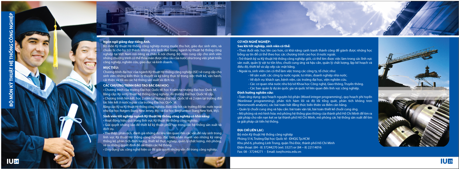 TRƯỜNG ĐẠI HỌC QUỐC TẾ - ĐH QUỐC GIA TP HCM - Thiết kế brochure giới thiệu chương trình học