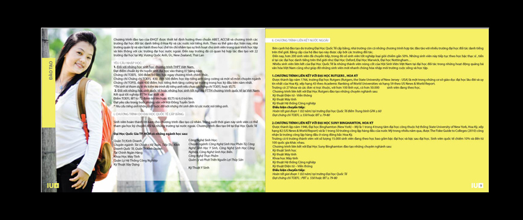 TRƯỜNG ĐẠI HỌC QUỐC TẾ - ĐH QUỐC GIA TP HCM - Thiết kế brochure giới thiệu chương trình học