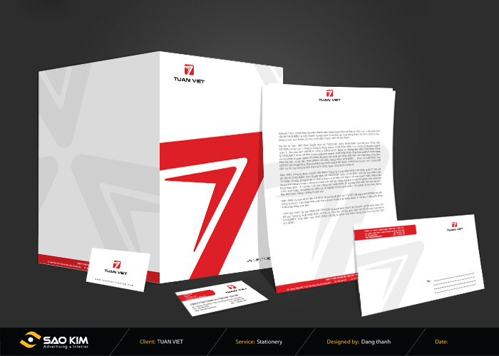 Tuấn Việt - Thiết kế hệ thống nhận diện thương hiệu của Trung tâm thương mại Tuấn Việt