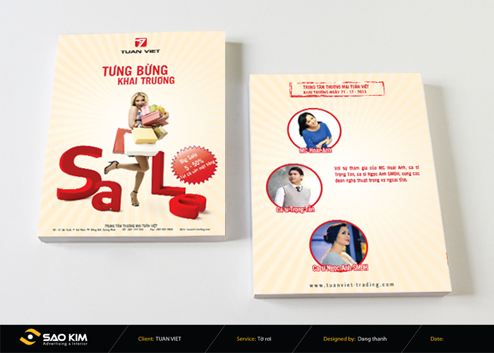 Tuấn Việt - Thiết kế hệ thống nhận diện thương hiệu của Trung tâm thương mại Tuấn Việt