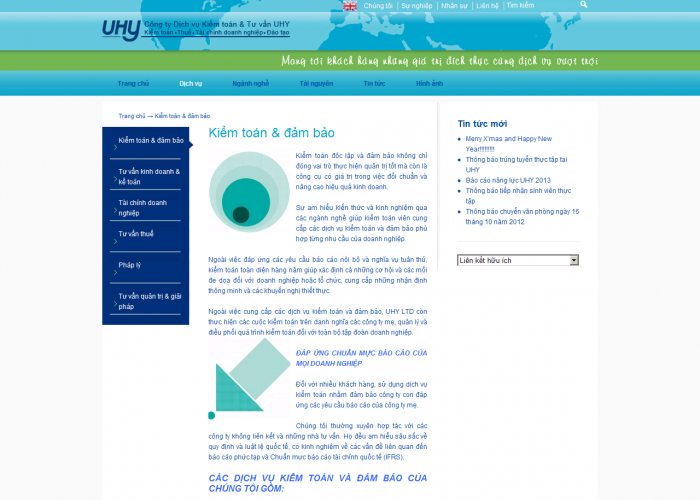 UHY VIETNAM - Thiết kế website công ty kiểm toán UHY