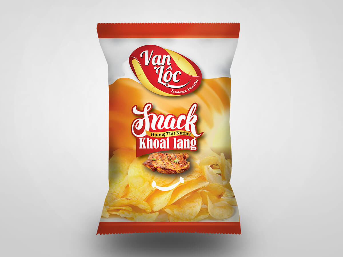 VẠN LỘC - Thiết kế logo và bao bì snack khoai tây 8 Mập