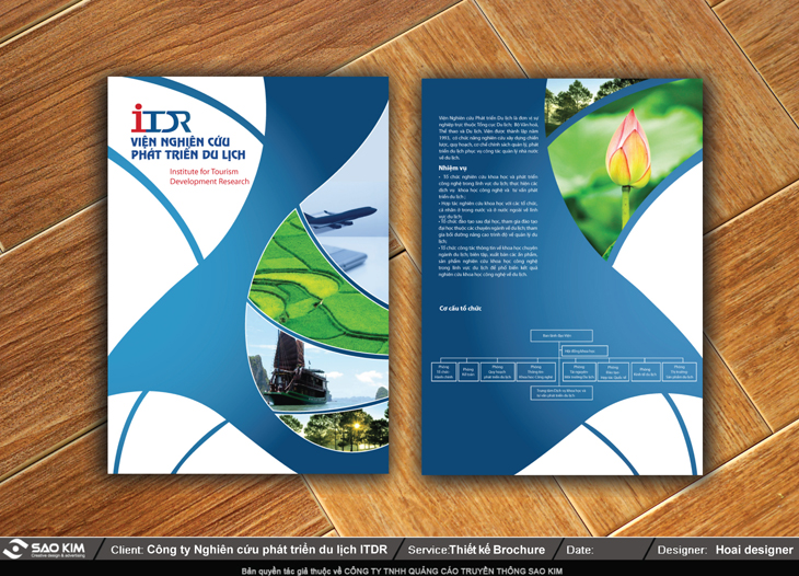 VIỆN NGHIÊN CỨU DU LỊCH - Thiết kế brochure cho Viện nghiên cứu Du lịch
