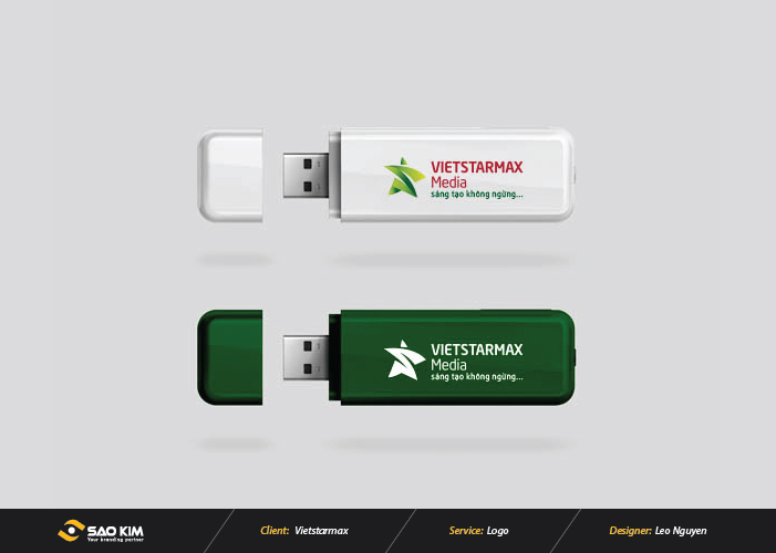 Vietstarmax - Thiết kế logo Công ty CP Quảng cáo và Truyền thông Sao Việt
