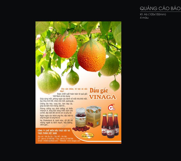 VINAGA - Thiết kế ấn phẩm quảng cáo báo chí cho Vinaga