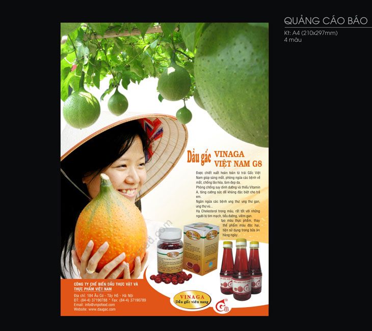 VINAGA - Thiết kế ấn phẩm quảng cáo báo chí cho Vinaga
