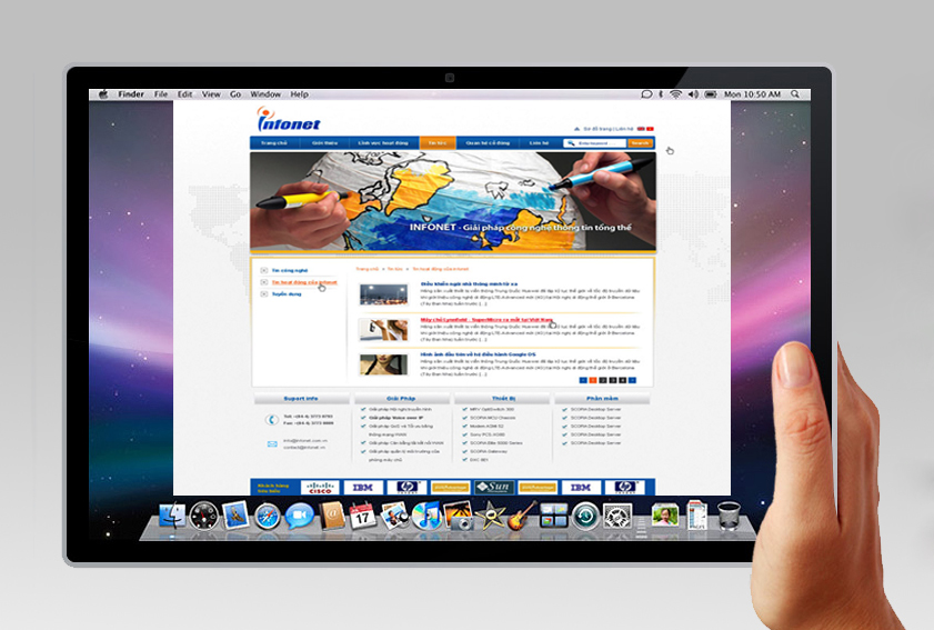 INFONET - Thiết kế thương hiệu công ty công nghệ mạng INFONET